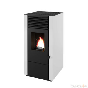 Kominek na pellet Eva Calor Marisa 9 kW z DGP — biały