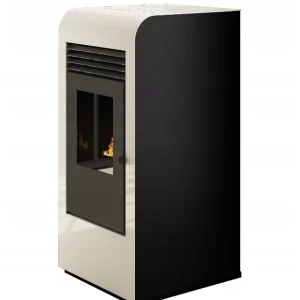 Kominek na pellet Eva Calor Giada 9kW z nadmuchem biały
