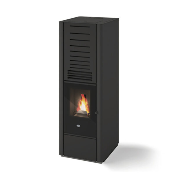 Kominek na pellet Eva Calor Karen 9 kW front czarny