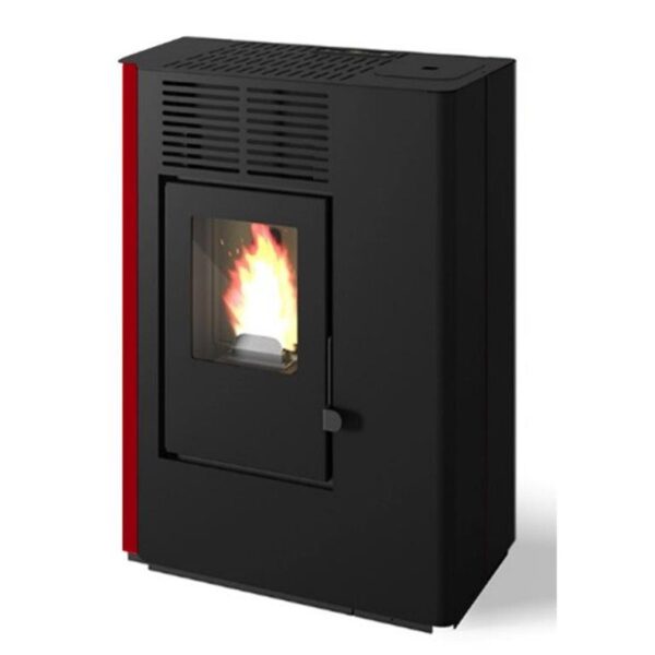 Kominek na pellet Nella Slim 9 kW DGP front czerwony