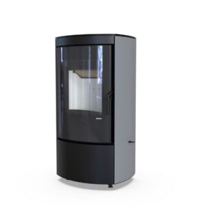 Kominek na drewno Defro Homes Ceres 6,6 kW — szary