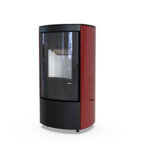 Kominek na drewno Defro Homes Ceres 6,6 kW — czerwony