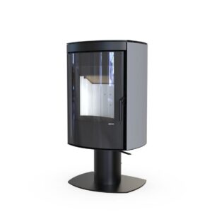 Kominek na drewno Defro Home Ceres Top 6,6 kW — szary