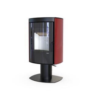Kominek na drewno Defro Home Ceres Top 6,6 kW — czerwony
