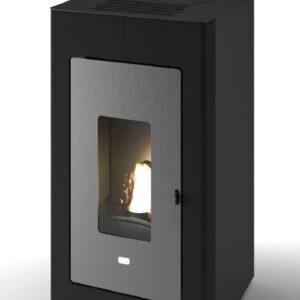 Piec na pellet z płaszczem wodnym Eva Calor Luisa Hydro 11 kW — czarny