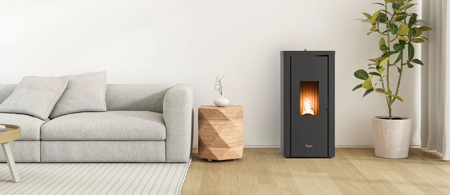 kominek na pellet z nadmuchem na jedno pomieszczenie