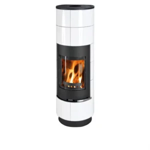 Kominek na drewno Thorma Delia Standard 7,5 kW — biały kafel