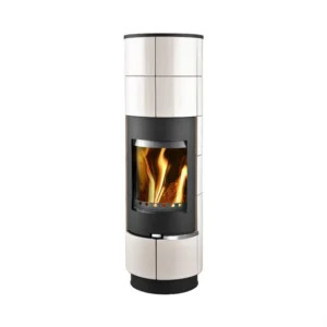 Kominek na drewno Thorma Delia Standard 7,5 kW — kość słoniowa kafel