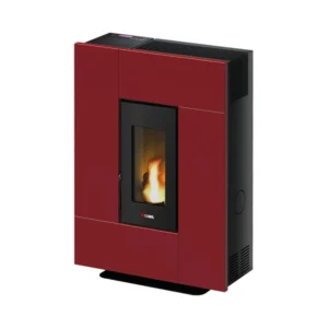 Kominek na pellet Grace 7,0 kW – Cadel — bordowa blacha