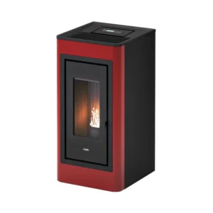 Kominek na pellet Kobe 11,0 kW – Cadel — bordowa blacha