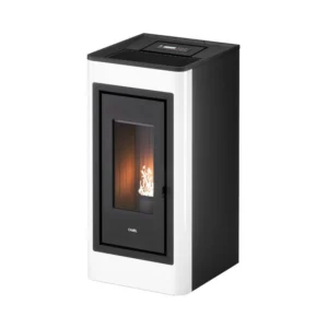 Kominek na pellet Kobe 11,0 kW – Cadel — biała blacha