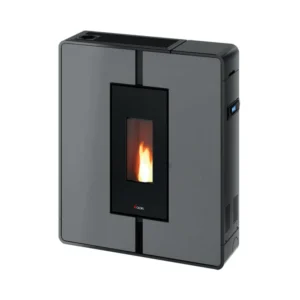 Kominek na pellet Tile Plus 10,0 kW - CADEL — szara blacha