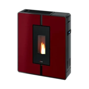 Kominek na pellet Tile Plus 10,0 kW - CADEL — bordowa blacha