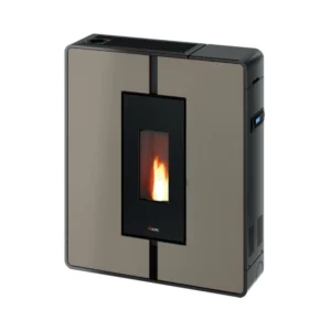 Kominek na pellet Tile Plus 10,0 kW - CADEL — lekko brązowa blacha